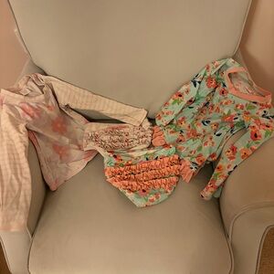 Ruffle Butts Two 4T Swim Rashguards